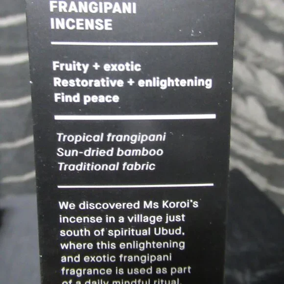 2 pk Crabtree & Evelyn Frangipani Incense Sticks and One Incense Holder Gift Set - Picture 6 of 6